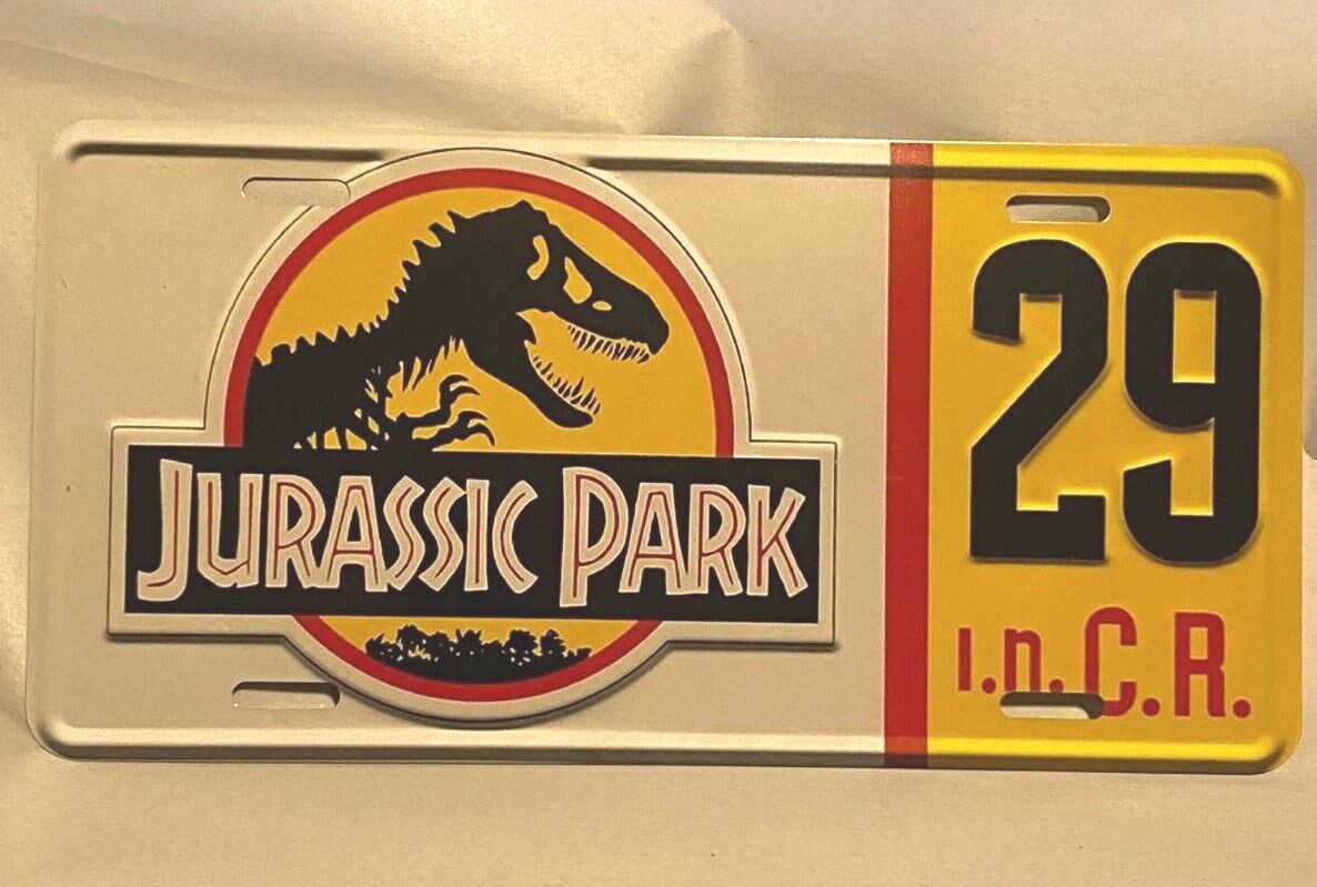 Neat Jurassic Park Metal License Plate 29 i.n C.R. = READ
