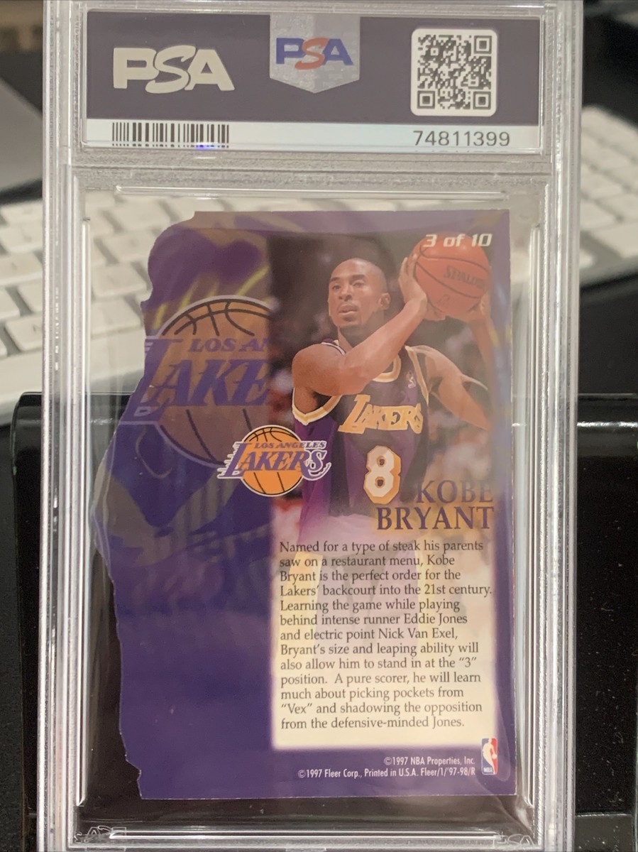 1997-98 Fleer Franchise Futures Kobe Bryant #3 PSA 8.5 die 1997-98 Fleer Franchise Futures Kobe Bryant #3 PSA 8.5 die