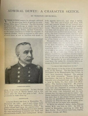 #ad 1898 Admiral George Dewey Spanish American War illustrated $29.99