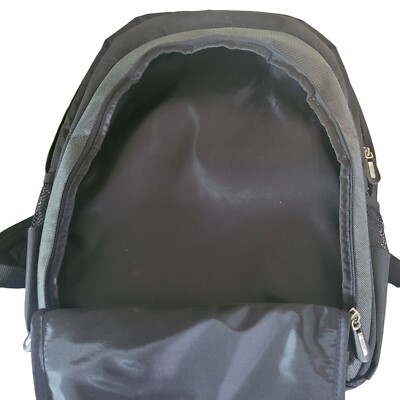 Bushnell Standard Backpack Padded Interior Multi Pockets Black Canvas White Logo Bushnell Standard Backpack Padded Interior Multi Pockets  main image 3