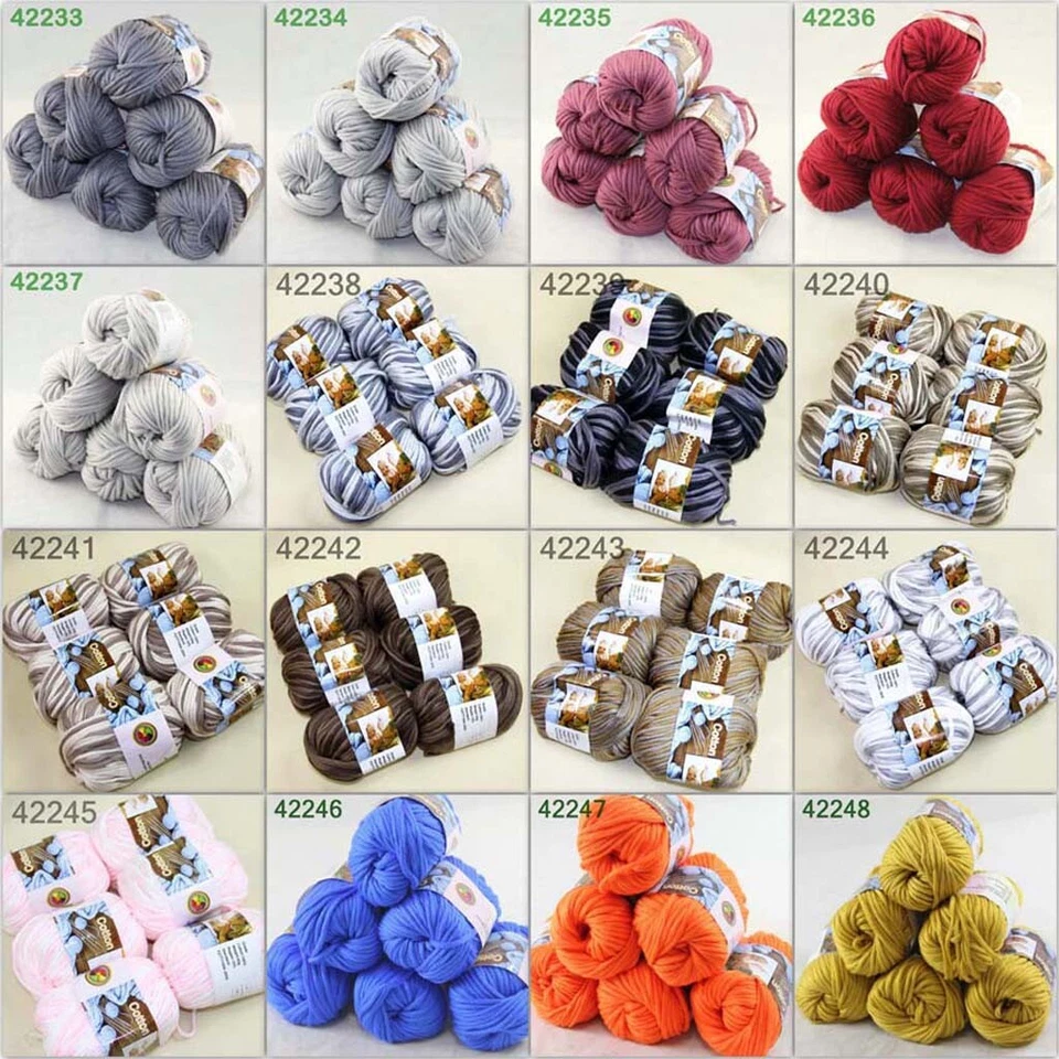 Sale New 1 Skein x 50 gr Soft 100% Cotton Chunky Super Bulky Hand Knitting Yarn - Image 3 of 4