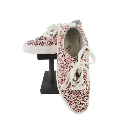 Katy Perry Collections Women's Sprinkle Beaded Low Top Sneaker, Sz 