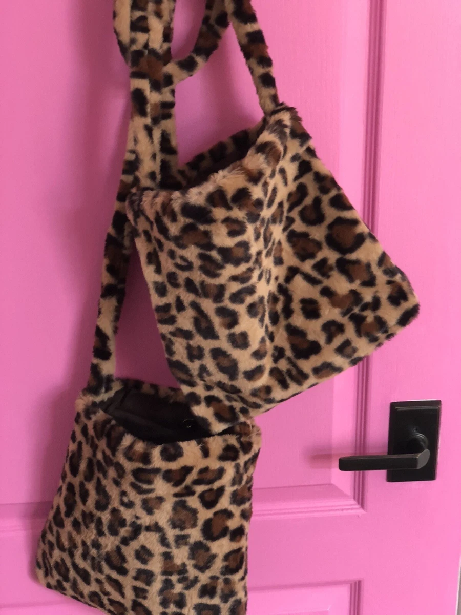 Cheetah print fur bag sale