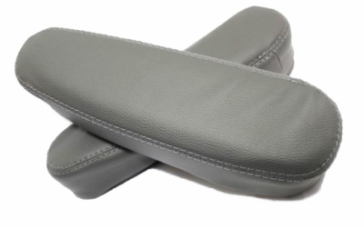 Funda De Reposabrazos De Cuero Real Para Nissan Titan 2004-2010 - Color Gris, Fácil Instalación