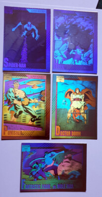 1991 IMPEL * MARVEL UNIVERSE SERIES 2 * COMPLETE HOLOGRAM SET #H1-H5
