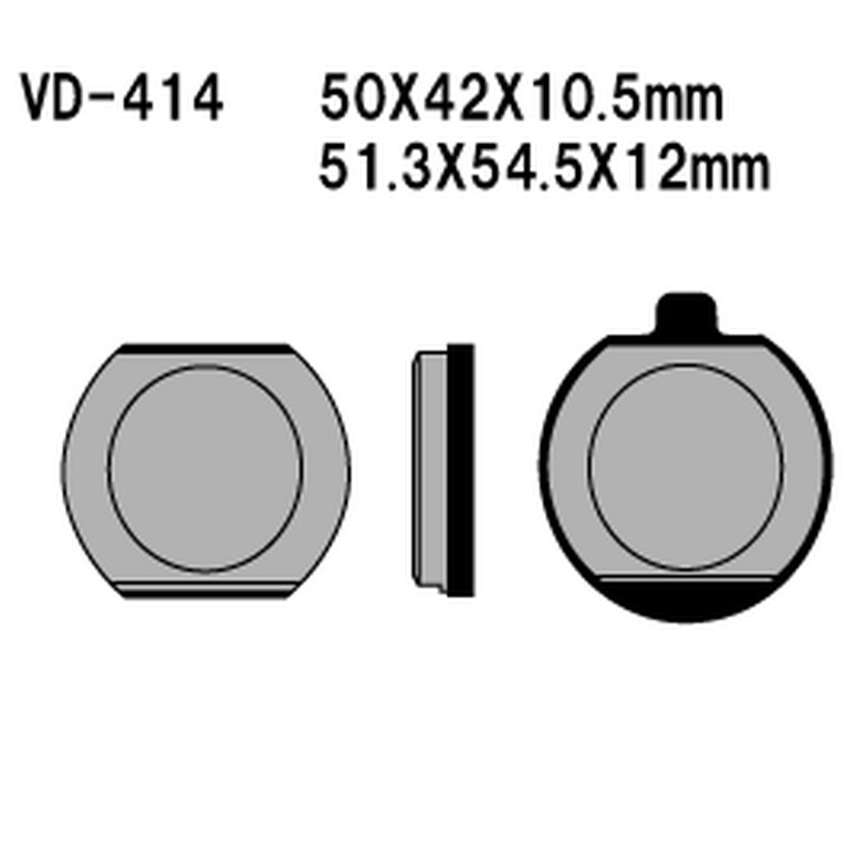 Plaquettes de frein KH33 pour moto Kawasaki Z400 Z650 Z750 et Z1000