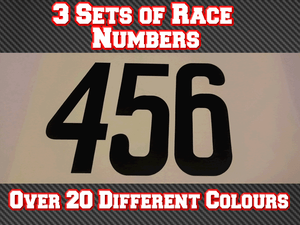 3 Sets 6/" 150mm Motocross Custom Race Numbers Vinyl Stickers Decals MX Bike N28