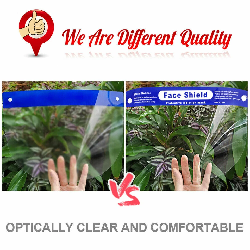 Full Face Shield Cover Protection Safety Mask Anti-Fog Anti-Splash Clear Glasses - image 2 of 4