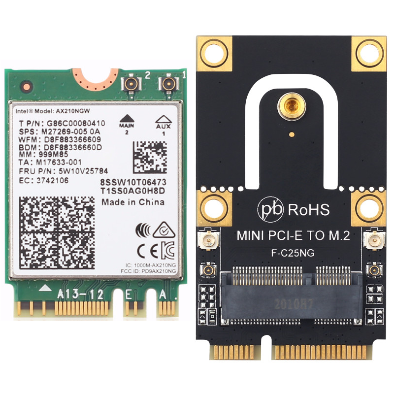 新品 AX210 WiFi 6E Bluetooth 5.3 pcie カード AX210 Desktop Wi-Fi Kit | 2.4 Gbps | Bluetooth 5.3 Support