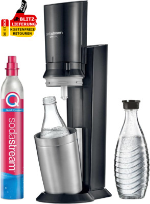 Sodastream Wassersprudler CRYSTAL 3.0 Inkl. 2X 0,8L & Quick-Connect Co2-Zylinder