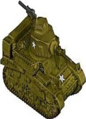 Axis & Allies miniatures 1x x1 M3 Light Tank 1939-1945 NM with card