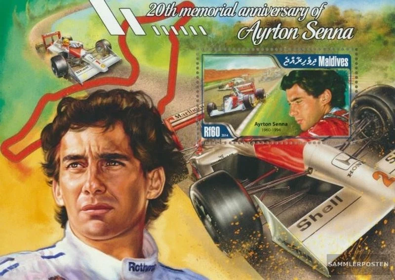 Malediven Block 675 (kompl. Ausg.) postfrisch 2014 Ayrton Senna - Bild 1 von 1