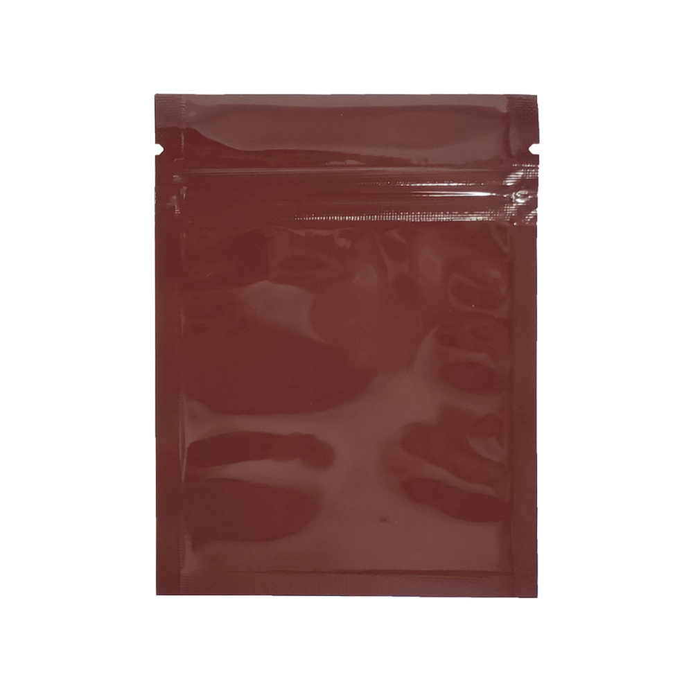 100 Double-Sided Glossy Brown Mylar Zip Bags for Food Storage