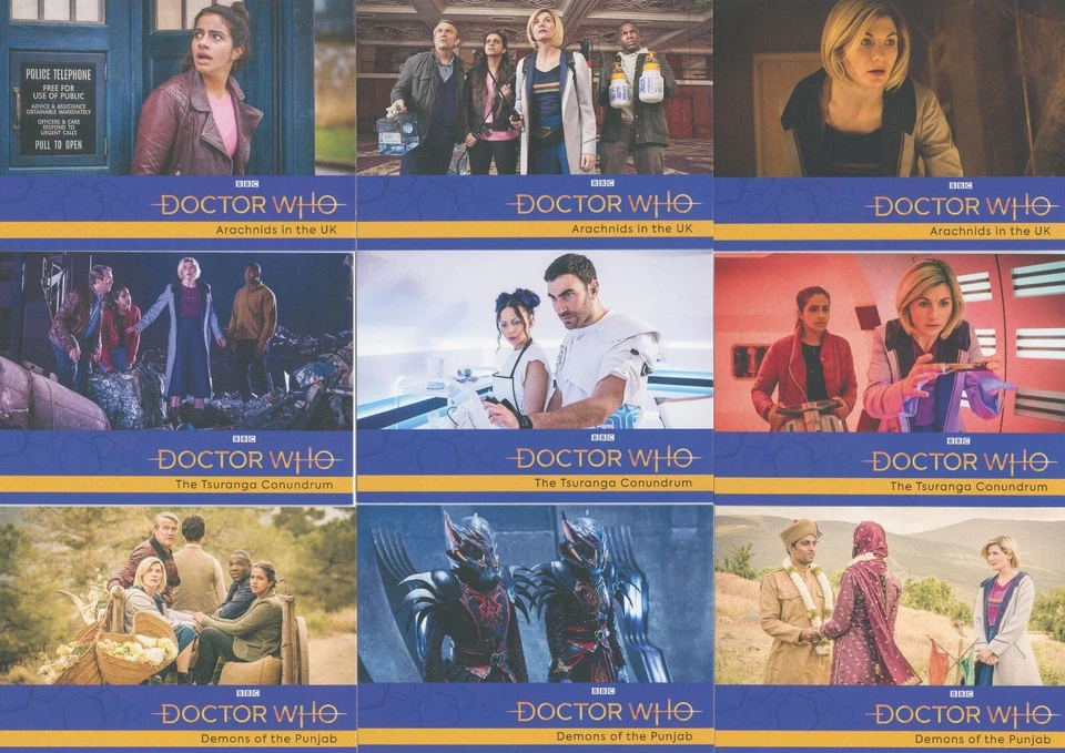 Doctor Who 2022 Juego completo de 60 cartas base más 2 envoltorios vacíos del conjunto Foto 3 de 4