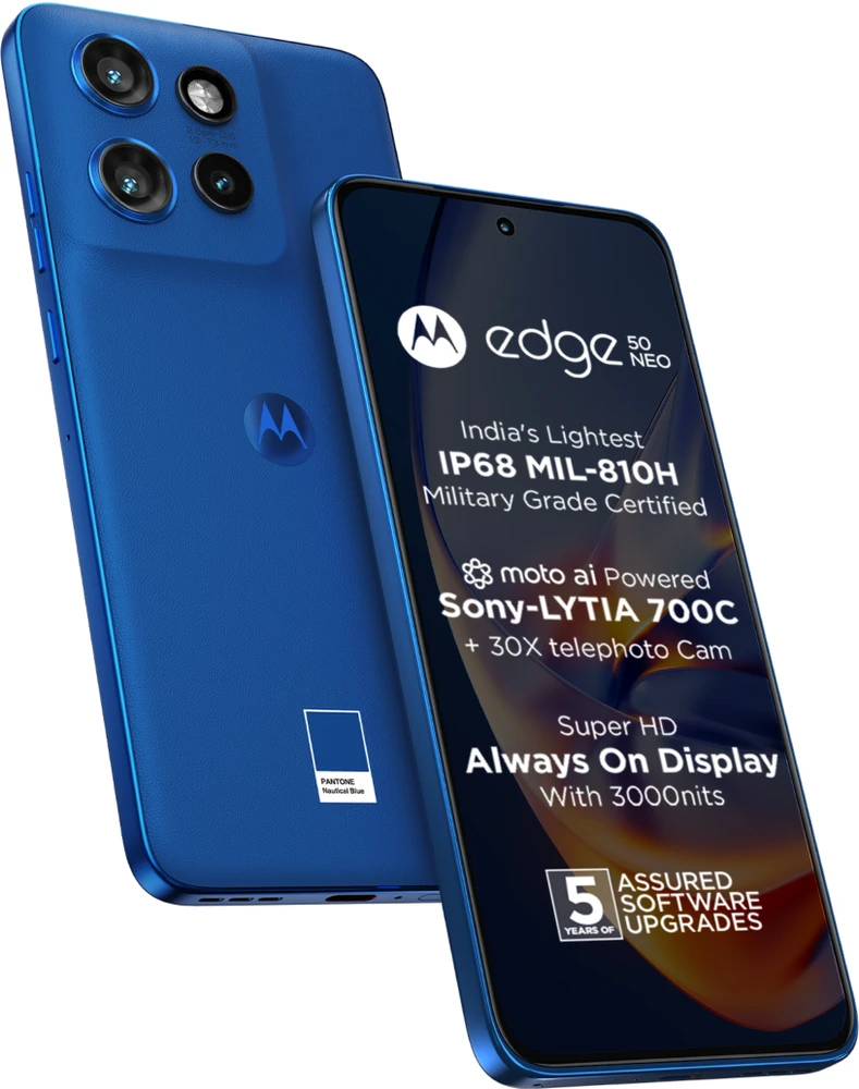 Motorola Edge 50 Neo Unlocked (PANTONE Nautical Blue, 256 GB