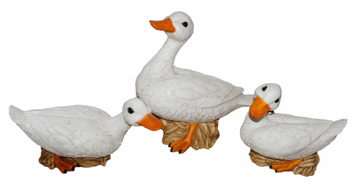 Decorative Figurine Goose Animal Figures White Gänsefiguren Collection Castagna - Picture 1 of 8