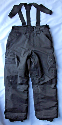 Liquid Boys' Lucas Suspender Black Snow Pants w/Removable Suspenders Size M