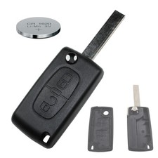 Auto Klapp Schlüssel 2T Gehäuse HU83 passend für Peugeot 207 307 308 407 Citroen