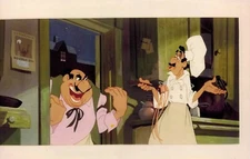 1950's WALT DISNEY LADY AND THE TRAMP ORIGINAL PRODUCTION ART DYE TRANSFER PHOTO