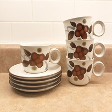 Set of 4 Vintage Noritake FolkStone Brown Flo...