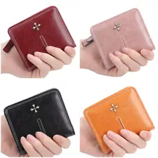 Small Wallet for Women Bifold Leather Mini Purse Credit Card Holder Short Wallet