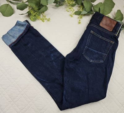 SKW★ Gustin 116699 Selvedge Button Fly Jeans Slim Fit Raw Finish Men's