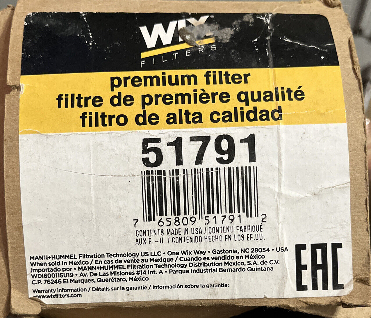 Engine Oil Filter Wix 51791