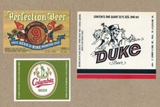 Lot of 3 COLUMBIA, DUKE & PERFECTION BEER vin...