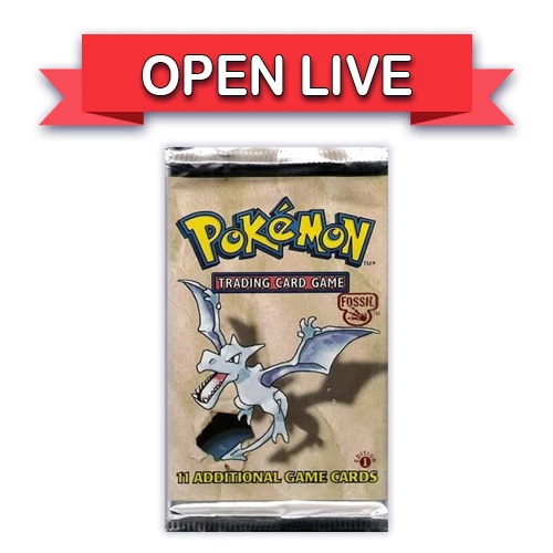 Open Live Pokemon TCG Fossil Booster Pack [1st Edition] English