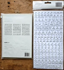 Set of 2 CRAFTS MULTI ALPHABET LETTERS: AC Thickers Foam & KaiserCraft Chipboard