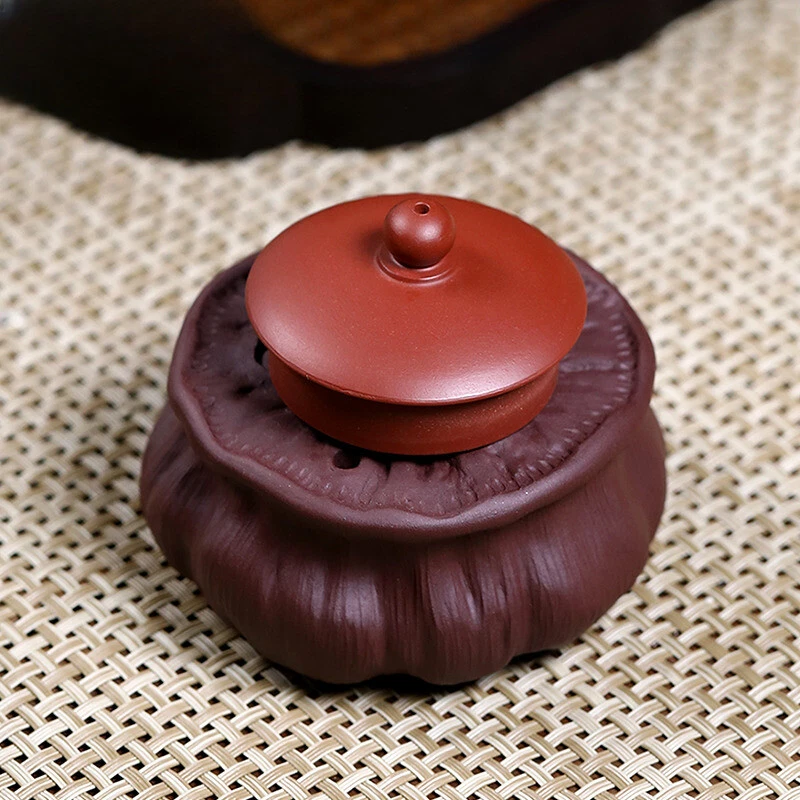 Purple Clay Tea Tray Tea Set Tea Set Decorated Purple Clay Lotus Heart Set - Image 3 of 4