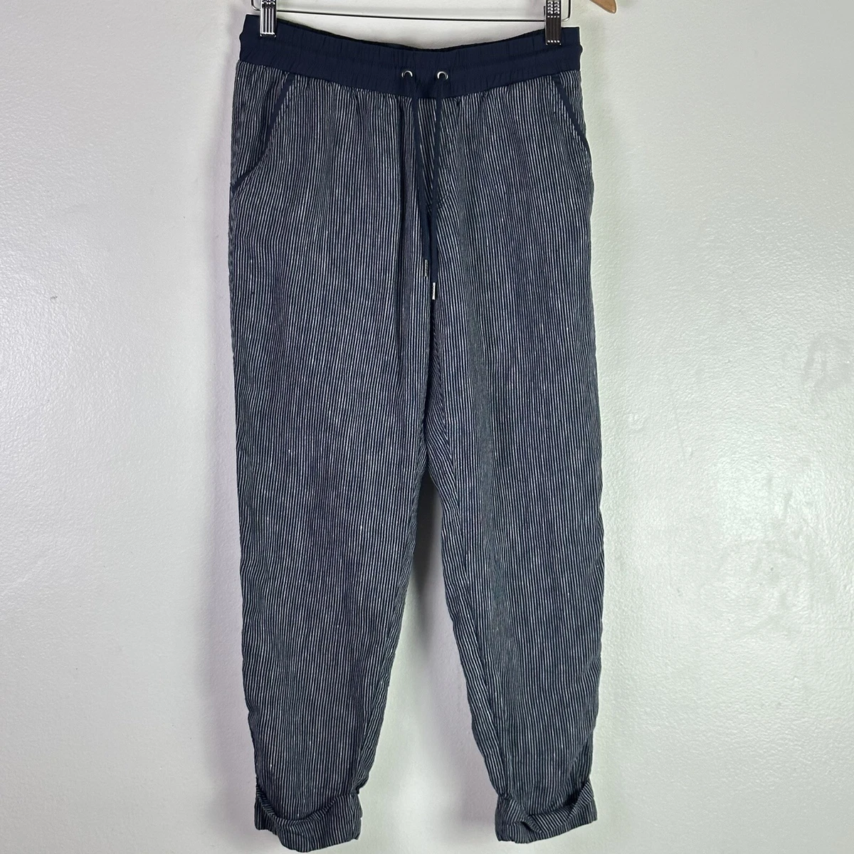 Athleta striped store linen pants