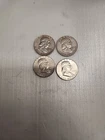 Lot of 4 Ben Franklin Silver Half Dollars