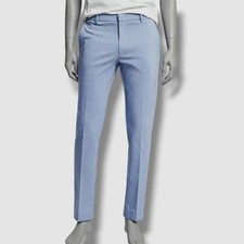 Tommy Hilfiger Men's Blue Solid Modern-Fit Performance Dress Pants Size 33W 30L
