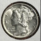 1942 US Mercury SILVER Dime Choice AU! "Philadelphia" Mint! Old US Coin!