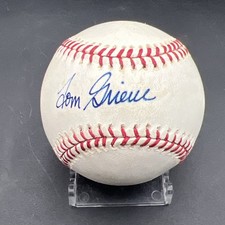 Tom Grieve Texas Rangers Autographed Signed OMLB - No COA