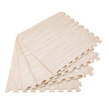 25Pcs 24 x 24 Interlocking Foam Floor Tiles EVA PE Wood Grain Home