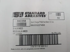 STANDARD ABRASIVES 840358 ABRASIVES NEW IN BOX (Qty 50) 2in A MED