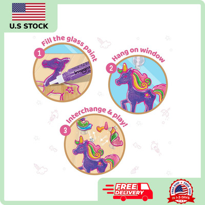 Imagimake Window Art Princess & Unicorn | Suncatcher Kit | Princess & Unicorn To