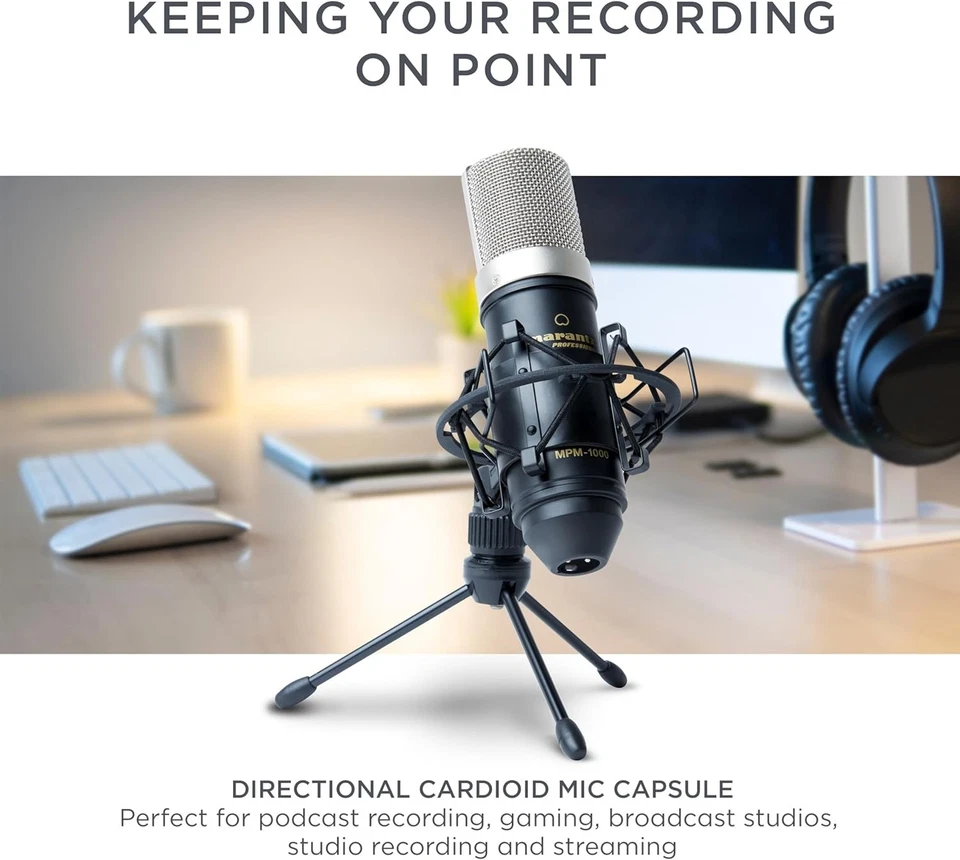 MPM-1000 - Studio Recording XLR Condenser Microphone with Desktop 1000, Black - Image 3 of 4