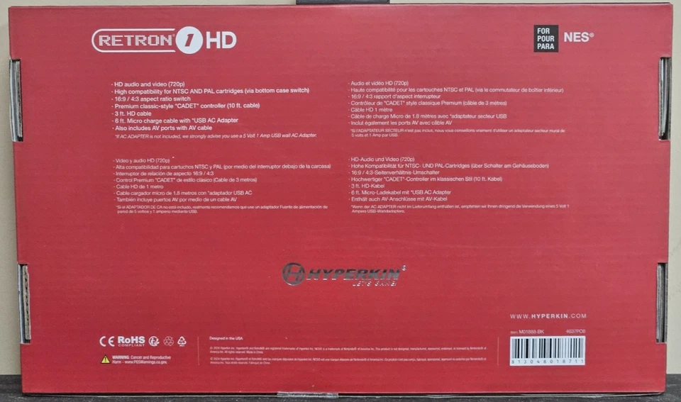 Hyperkin RetroN 1 HD Gaming Console -Black - Image 2 of 2