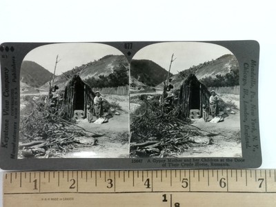 Keystone Stereoview 15647 Roma Mother and Children at Home in Rumania Black & Wh