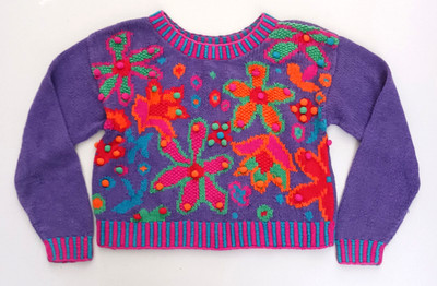 VTG 90s Lord & Taylor Young Americans Bright Cotton Knit Pullover Sweater Sz M