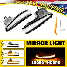 LED Side Mirror Sequential Dynamic Turn Signal Lights For Toyota RAV4 2019-2023