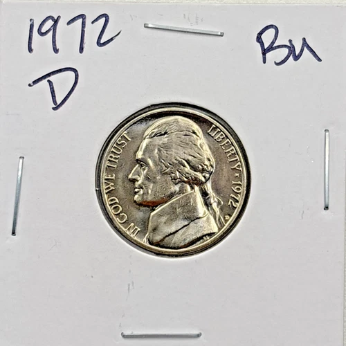1972-D Jefferson Nickel — photo from the most recent tracked eBay sale
