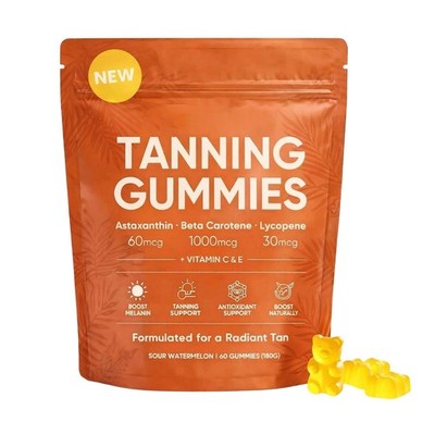 Savanna Skin Tanning Gummies, mit Vitamin C und E, Astaxanthin, Beta-Carotin und