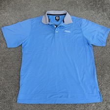FootJoy Polo Shirt Mens Large Blue The Legends Golf Club Performance Stretch