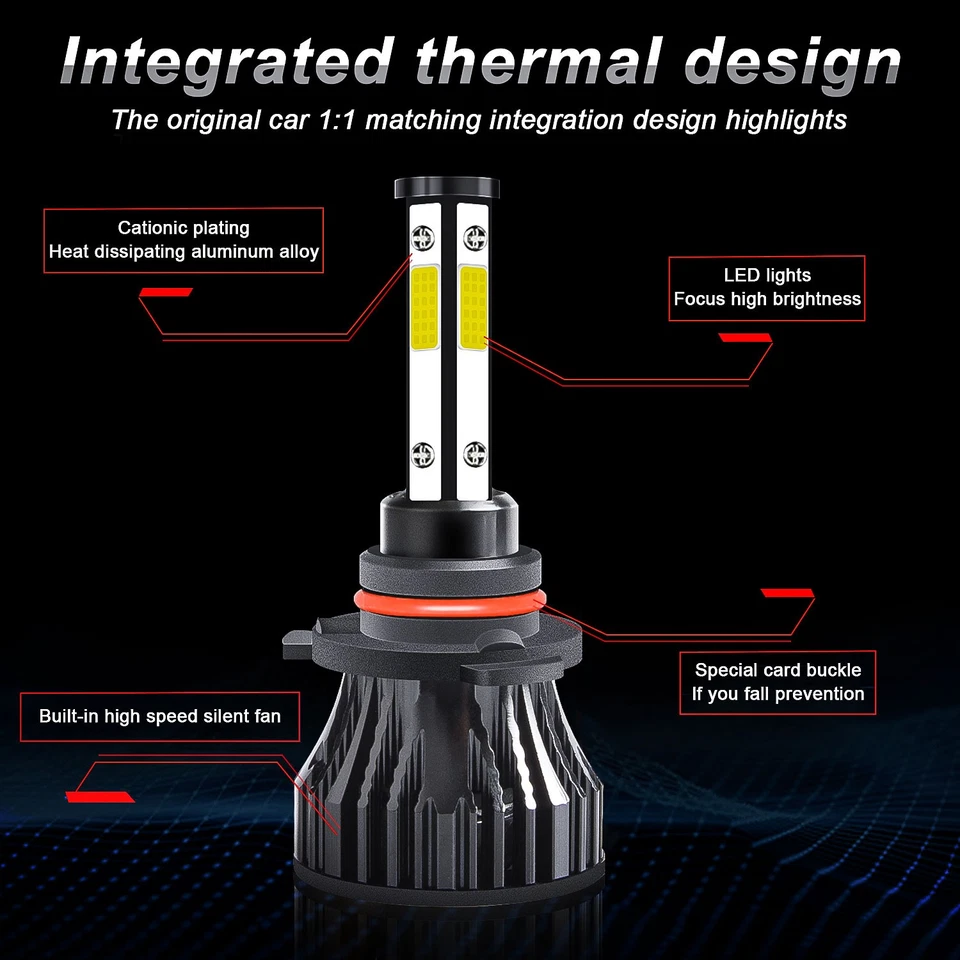 Kit de faros LED con bombillas antiniebla 6x para GMC Sierra 1500 2500 3500 1999-2002 Foto 3 de 4