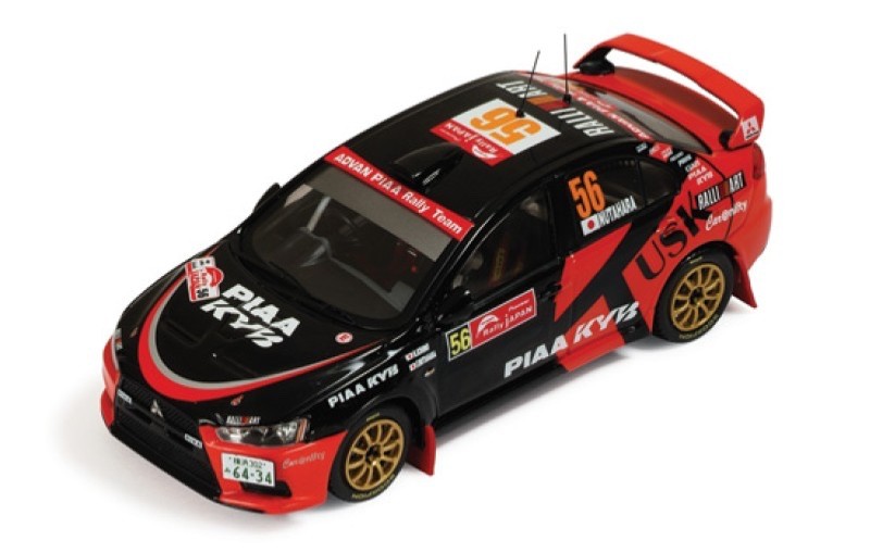 1/43 IXO RAM453 Mitsubishi Lancer Evo X 2008 Rally Japan #56 Nutahara & Barritt