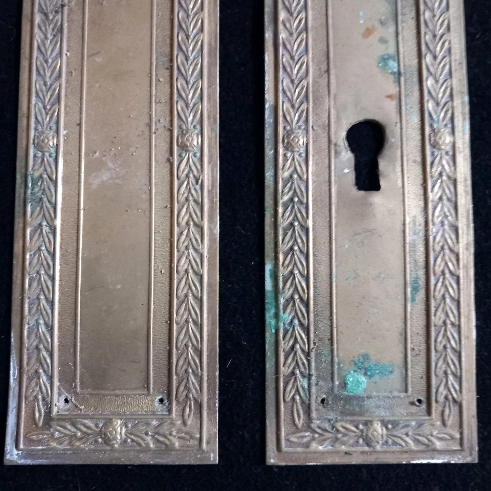 lot de 2 plaques de proprete en laiton pour porte - Photo 3/4